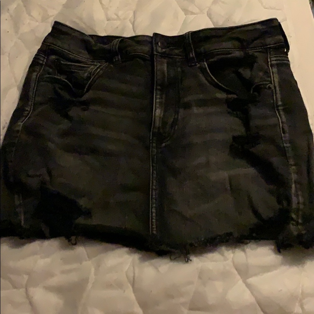 Black jean skirt